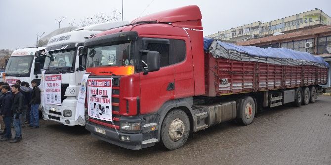 Siverek’ten Halep’e Yardımlar Devam Sürüyor