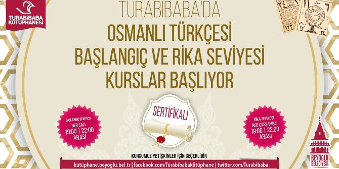 Beyoğlu’nda Osmanlıca Kursu İçin Kayıtlar Başladı