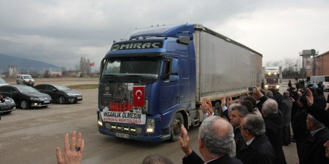 Bursa’dan Halep’e 40 Tır Yardım
