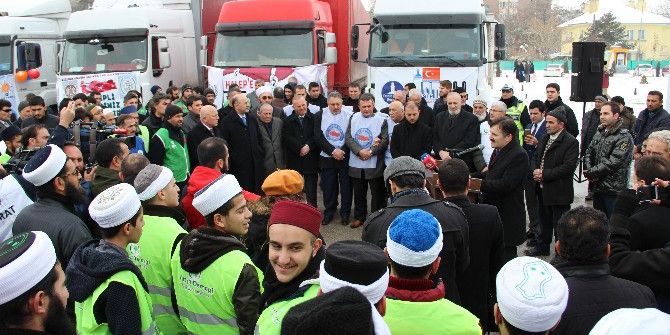 Erzurum’dan Halep’e 16 Tır Yardım Gönderildi