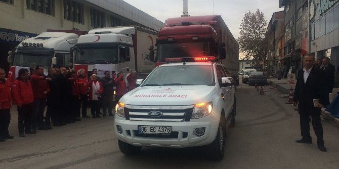 Gimat Esnafının 3 Yardım Tırı Halep İçin Yola Çıktı