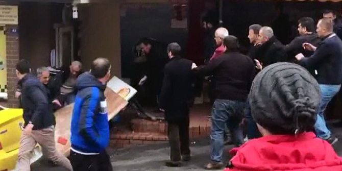 Taksicilerin Otopark Kavgası Böyle Görüntülendi