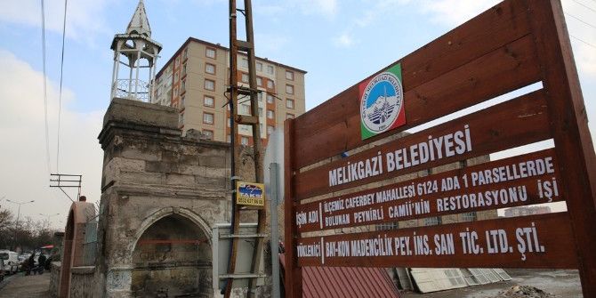 Osmanlı Dönemi Kültür Mirası Peynirli Cami Melikgazi Belediyesi’ne Emanet