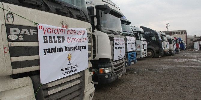 Elazığ’dan Halep’e 11 Tır Yardım