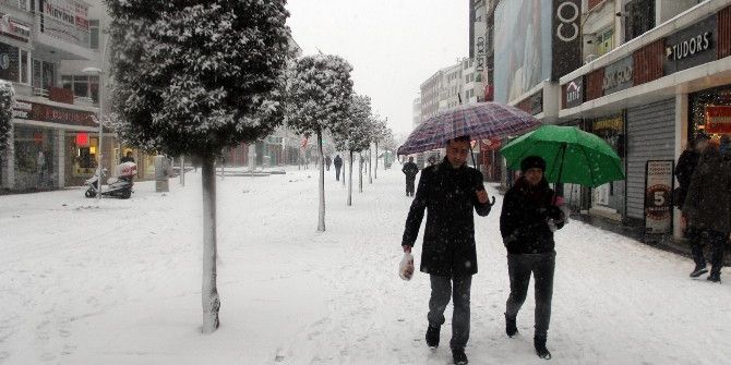 Bolu Kent Merkezinde Kar Esareti