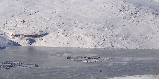 Sibirya Soğukları Zernek Barajını Dondurdu