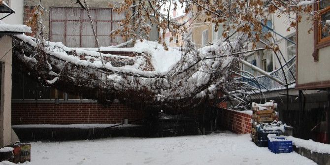 Çankırı’da Kar Yağışı Sevindirdi