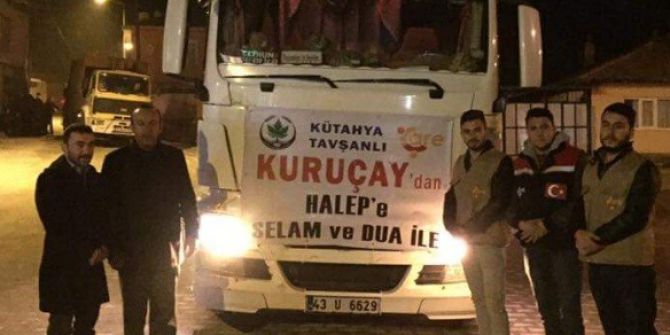 Tavşanlı’dan Halep’e Yardım