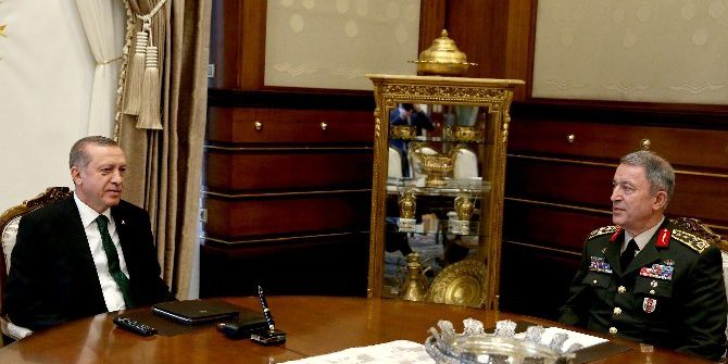 Cumhurbaşkanı Erdoğan, Orgeneral Akar’ı Kabul Etti