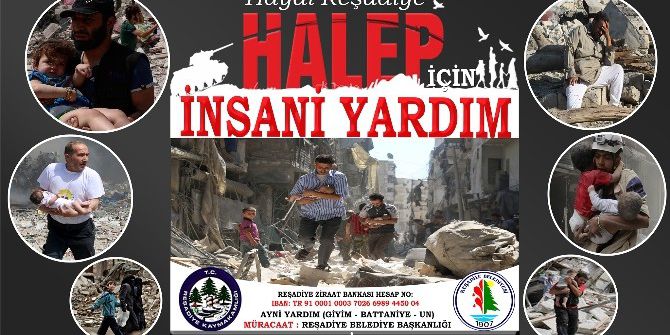 Reşadiye’de Halep’e Yardım Kampanyası