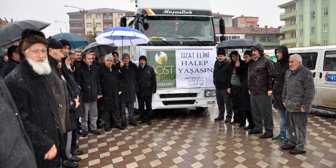 Sorgun’dan Halep’e 1 Tır Dolusu Un Ve Battaniye Yola Çıktı