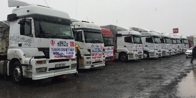 Sakarya’dan Halep’e 18 Tır Yardım Malzemesi Gönderildi