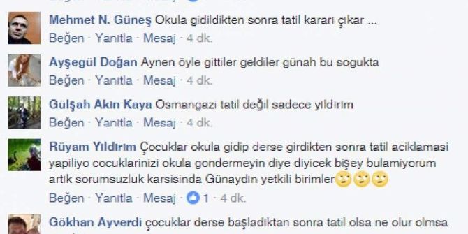 Bursa’da Kar Tatili Muamması