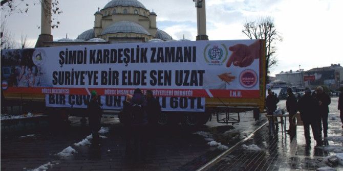Düzce’den Suriyeye Yardım Kampanyası