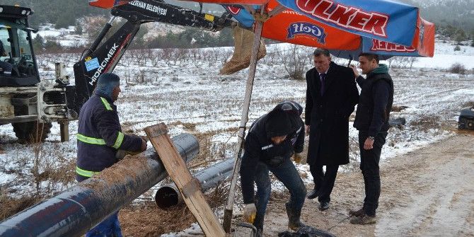 Vezirhan’da Sorunlu Ana Su Hattı Yenileniyor