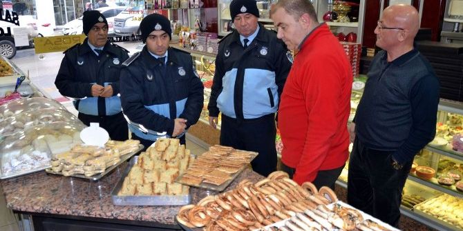 Zabıta Ekiplerinden Yılbaşı Öncesi Pastane Denetimi