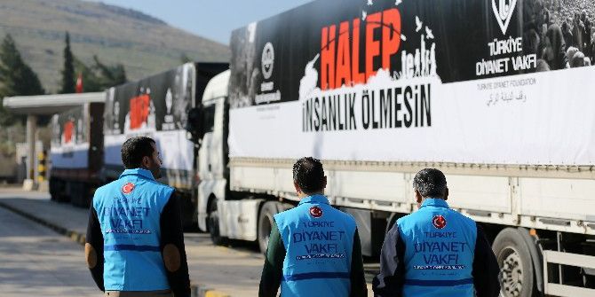 Diyanetin Halep Kampanyasında Yardım Tırı Sayısı 315’e Ulaştı