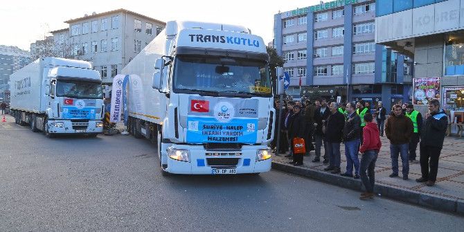 Rize’den Halep İçin 2 Tır Dolusu Yardım