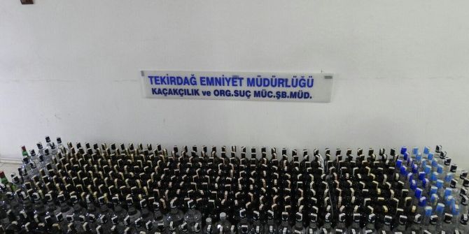Tekirdağ’da 586 Şişe İçki Ele Geçirildi