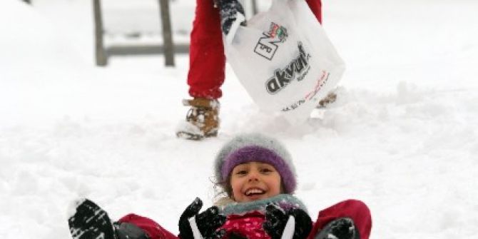 Yenimahalle’de Kar Keyfe Dönüştü