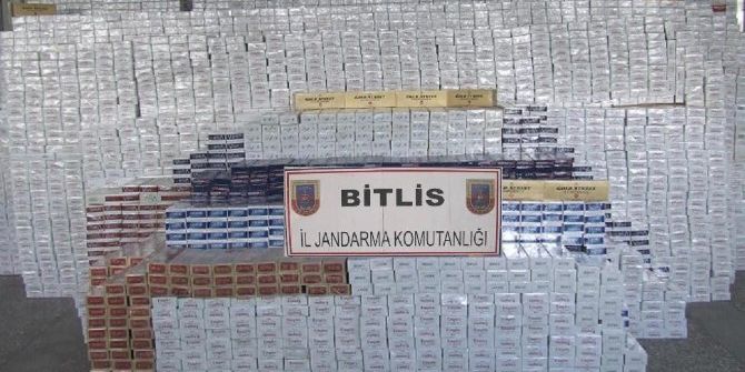 Bitlis’te 20 Bin 110 Paket Kaçak Sigara Ele Geçirildi