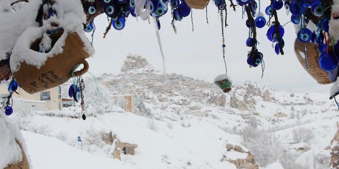 Kapadokya’dan Muhteşem Kar Manzaraları