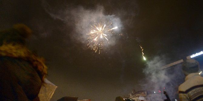 Yeni Yıl Coşkusunu Taksim’de Yaşadılar