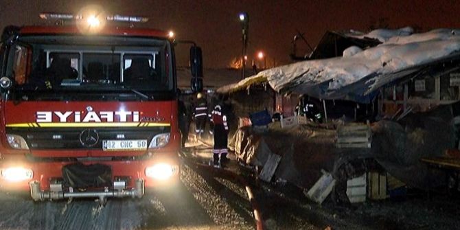 Konya’da Spotçular Çarşısında Yangın