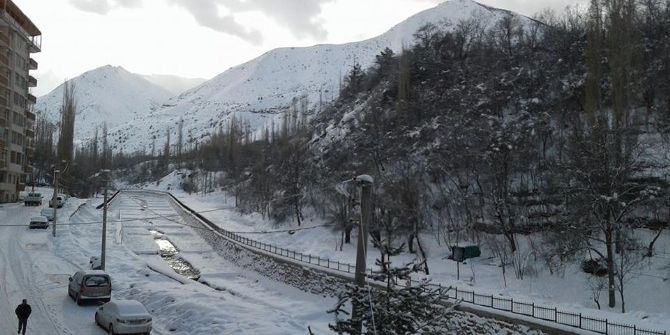 İspir Yeni Yıla Karla Uyandı