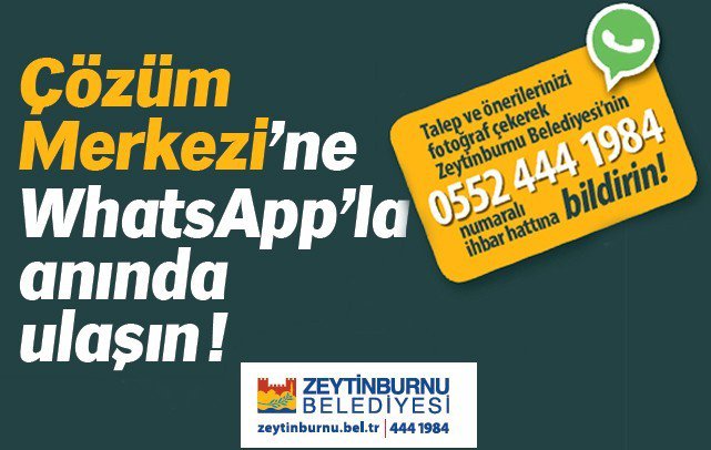 Zeytinburnu’nda Vatandaşlar Şikayetlerini Whatsapp’tan Bildiriyor