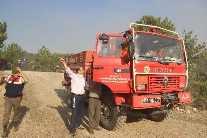 Alpu Kaymakamı’nın Yangınla Mücadelesi