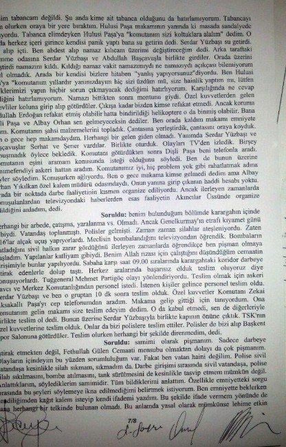 Genelkurmay Başkanı Akar’ın Yaveri Türkkan Paralel Yapı Üyesi Olduğunu İtiraf Etti