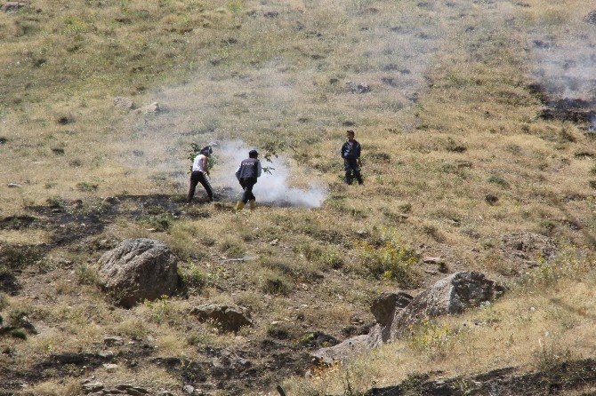 Hakkari’de Anız Yangını