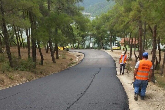 Kanyon Yolu Asfaltlanıyor