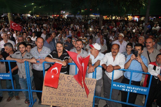 Elazığ’da Demokrasi Nöbeti 24 Saat Aralıksız Devam Ediyor