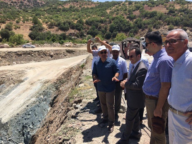 Başkan Kara, Vali Çataklı İle Yukarı Afrin Barajında İncelemelerde Bulundu