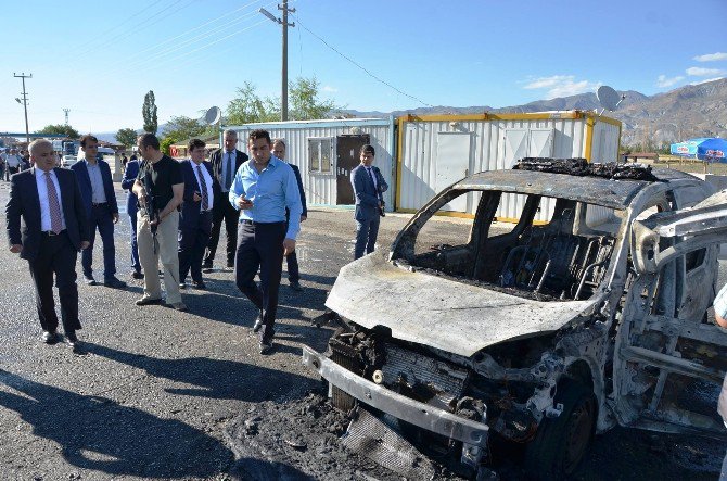 Vali Arslantaş Olay Yerinde İncelemede Bulundu