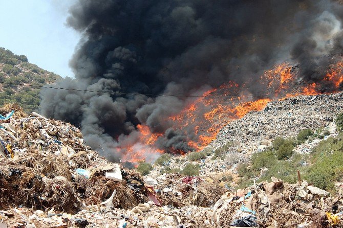 Bodrum’da Çöplük Alanda Yangın