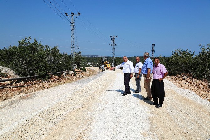 Başkan Tollu, Yol Yapım Çalışmalarını İnceledi