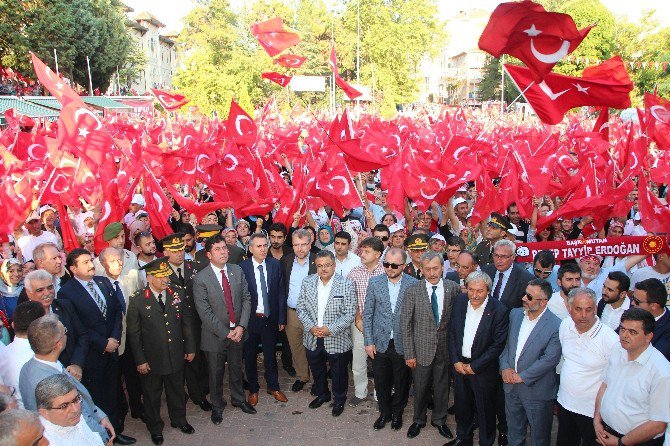 Kayının Binlerce Torunu "Demokrasi Ve Şehitler Mitingi"ne Katıldı