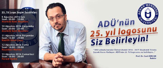 Adü’nün 25. Yıl Logosunu Aydın Halkı Seçecek