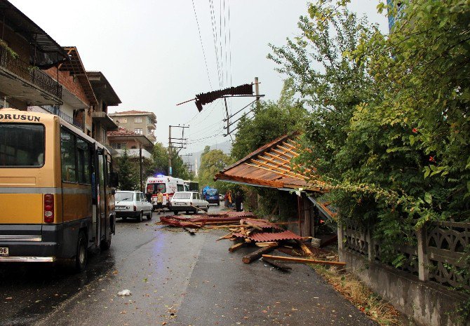 Fırtına Çatıları Uçurdu, Ağaçları Yıktı