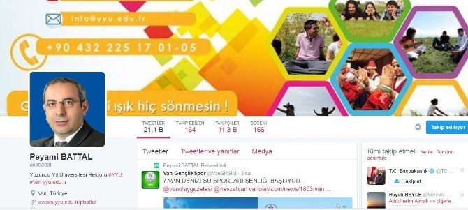 Yyü Rektörü Battal’dan ‘Twitter’ Açıklaması