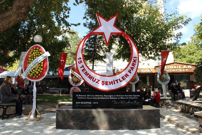 Çan’da ’15 Temmuz Şehitler Parkı’ Açıldı