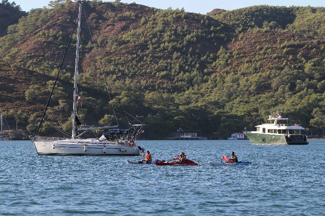 Çocuklar İçin Antalya’dan Denize Açılan Kanocular Fethiye’ye Ulaştı