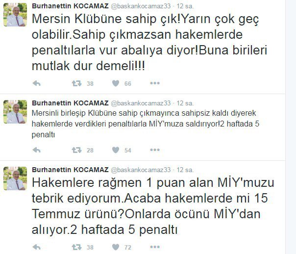 Başkan Kocamaz: "Hakemlerde Mi 15 Temmuz Ürünü"