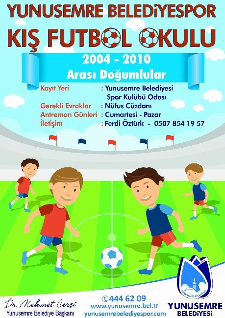 Yunusemre Belediyesi Kış Futbol Okulu Açıyor