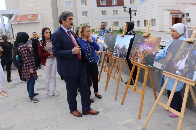 Melikgazi Kız Yurdu’nda 15 Temmuz Milli İrade Destanı Sergisi Açıldı