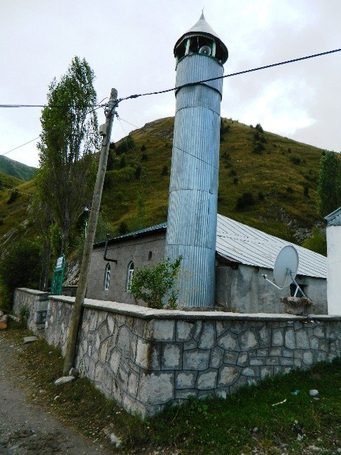 Ayı, Köy Camisinin Bahçesine İndi