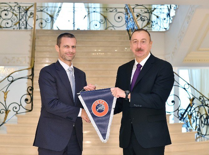 İlham Aliyev Uefa’nın Başkanı Ceferin’i Kabul Etti